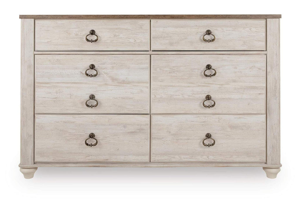 Willowton Queen Panel Bed, Dresser and Mirror