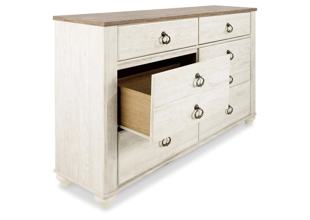 Willowton King Sleigh Bed, Dresser and Nightstand