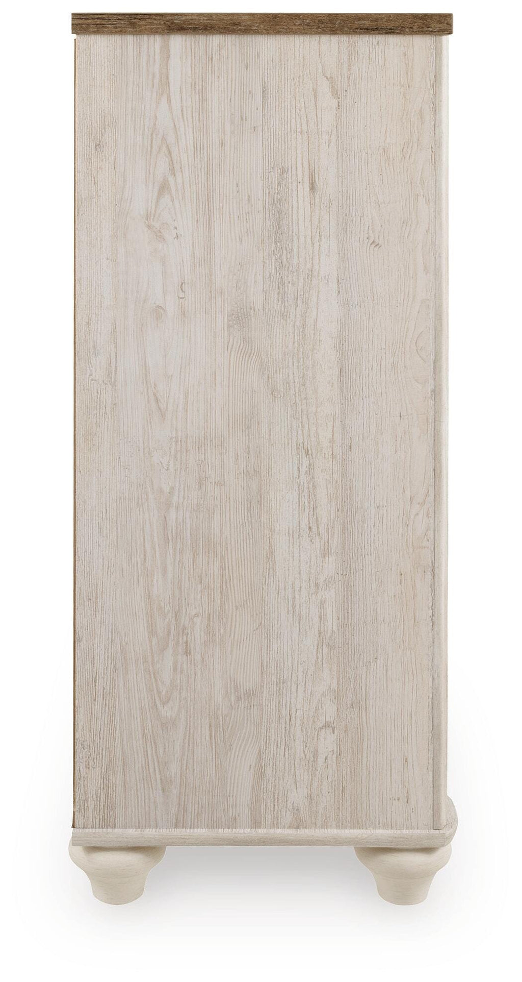 Willowton Dresser in Whitewash, side view