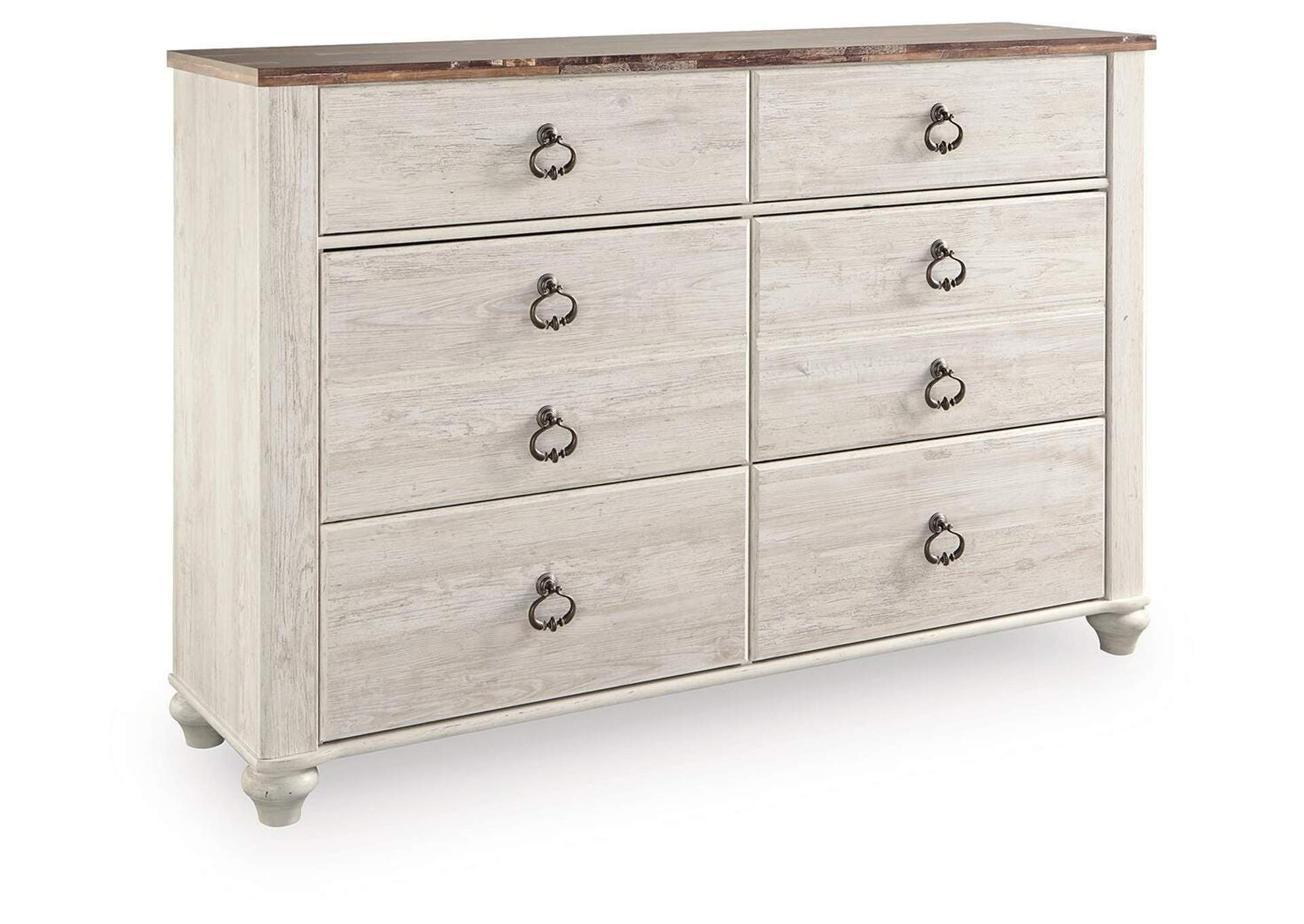 Willowton King Sleigh Bed, Dresser and Nightstand