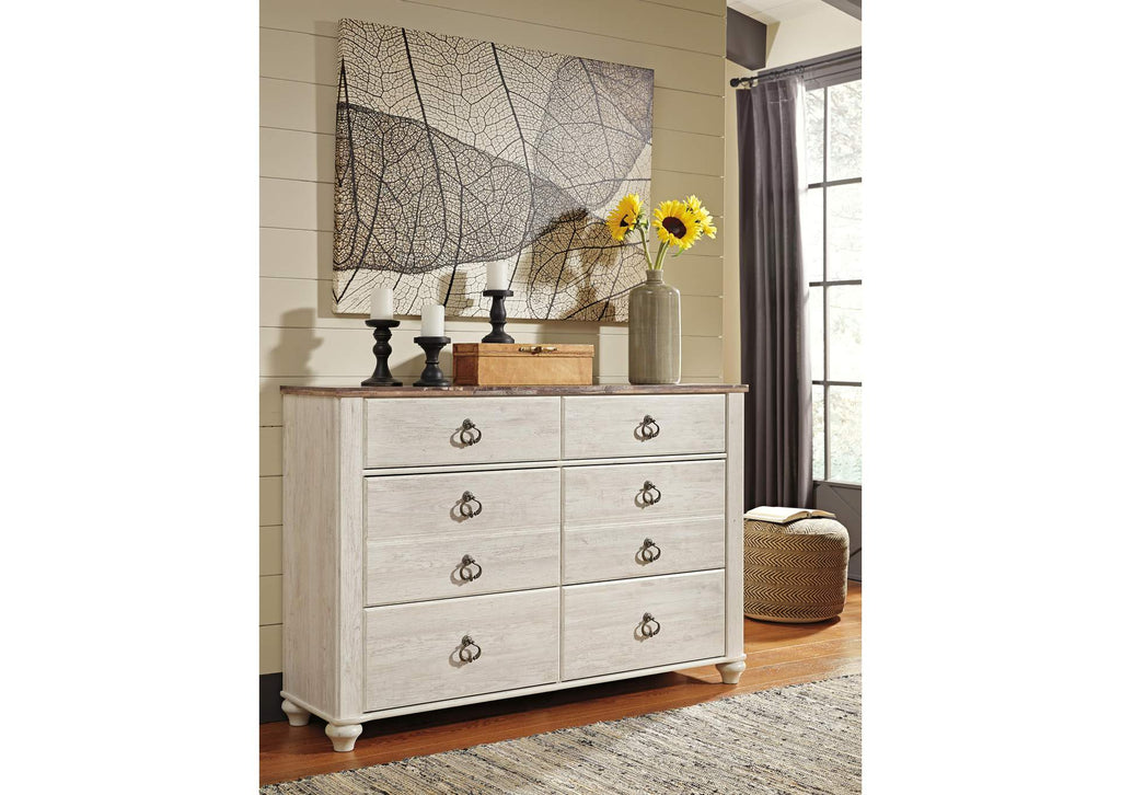 Willowton Queen Sleigh Bed with Dresser