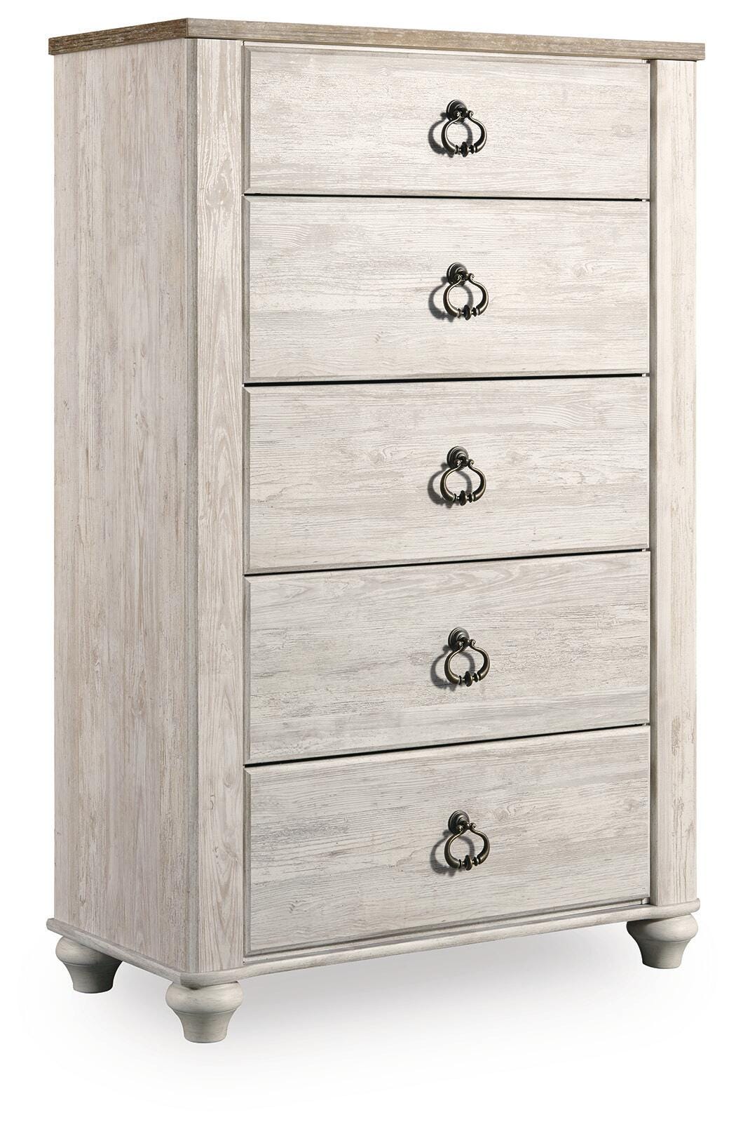 Willowton Chest of Drawers in Whitewash, alternate view 2