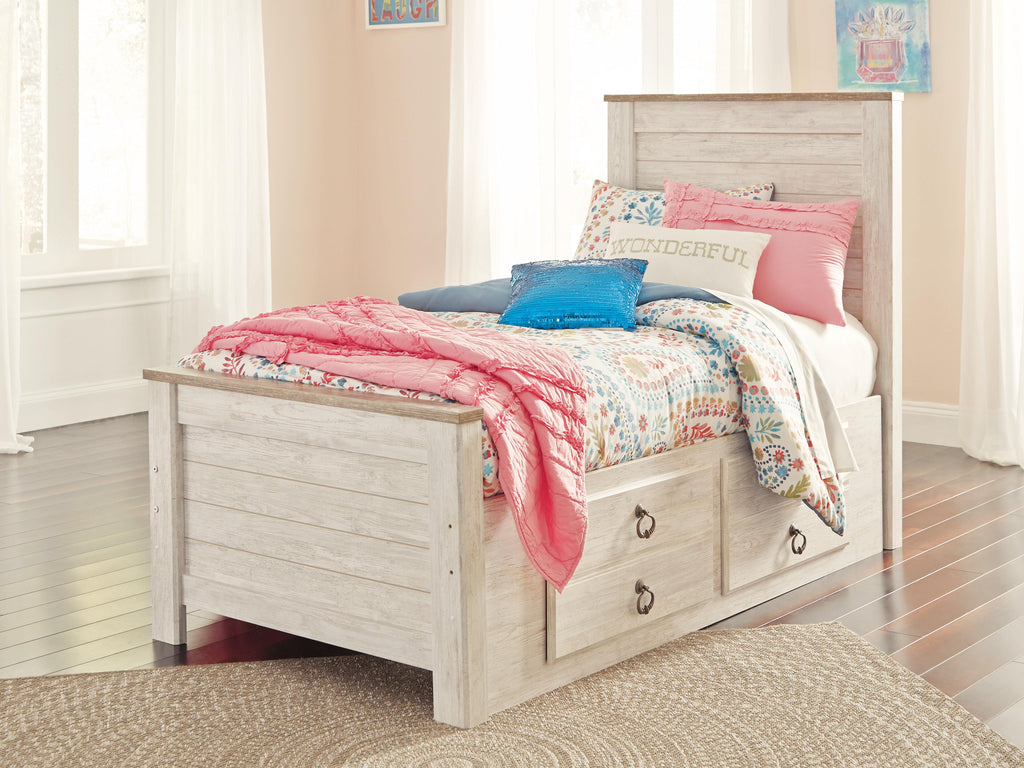 Willowton Twin Panel Bed with 2 Storage Drawers - image 2