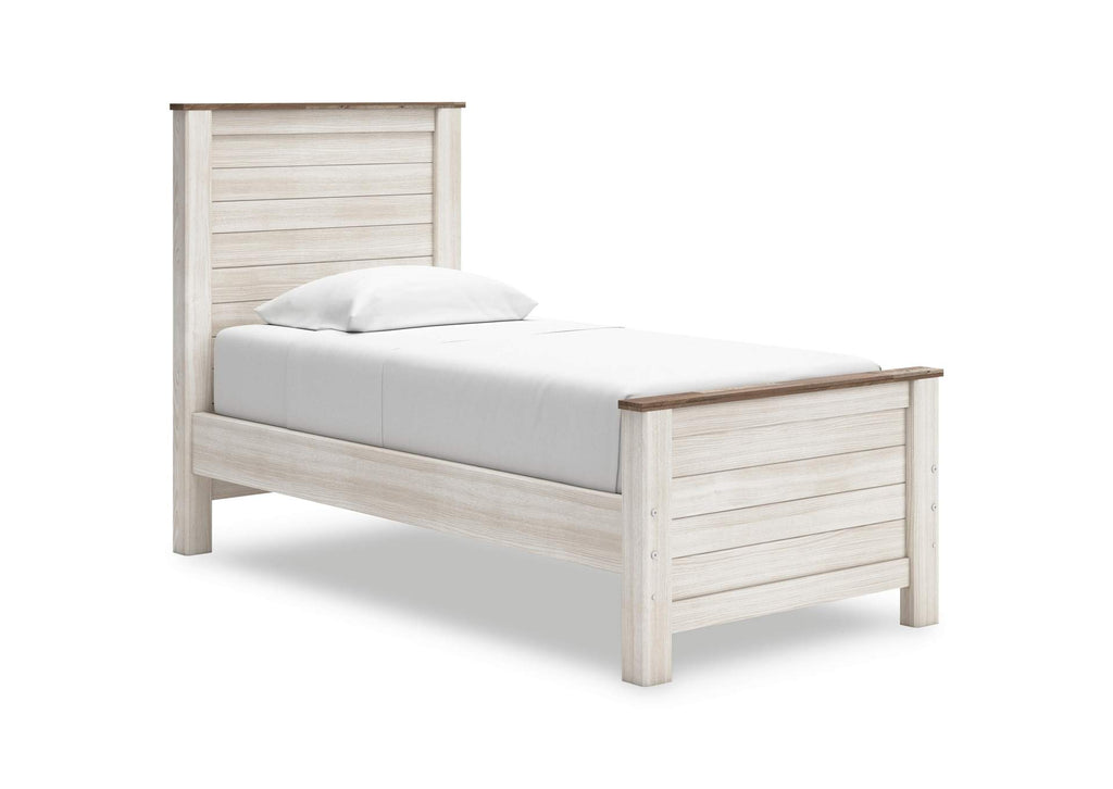 Willowton Twin Panel Bed angled view