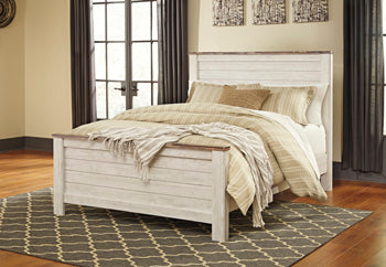 Willowton Queen Panel Bed in Whitewash