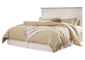 Willowton King/California King Panel Headboard Bed with Mirrored Dresser, Chest and Nightstand