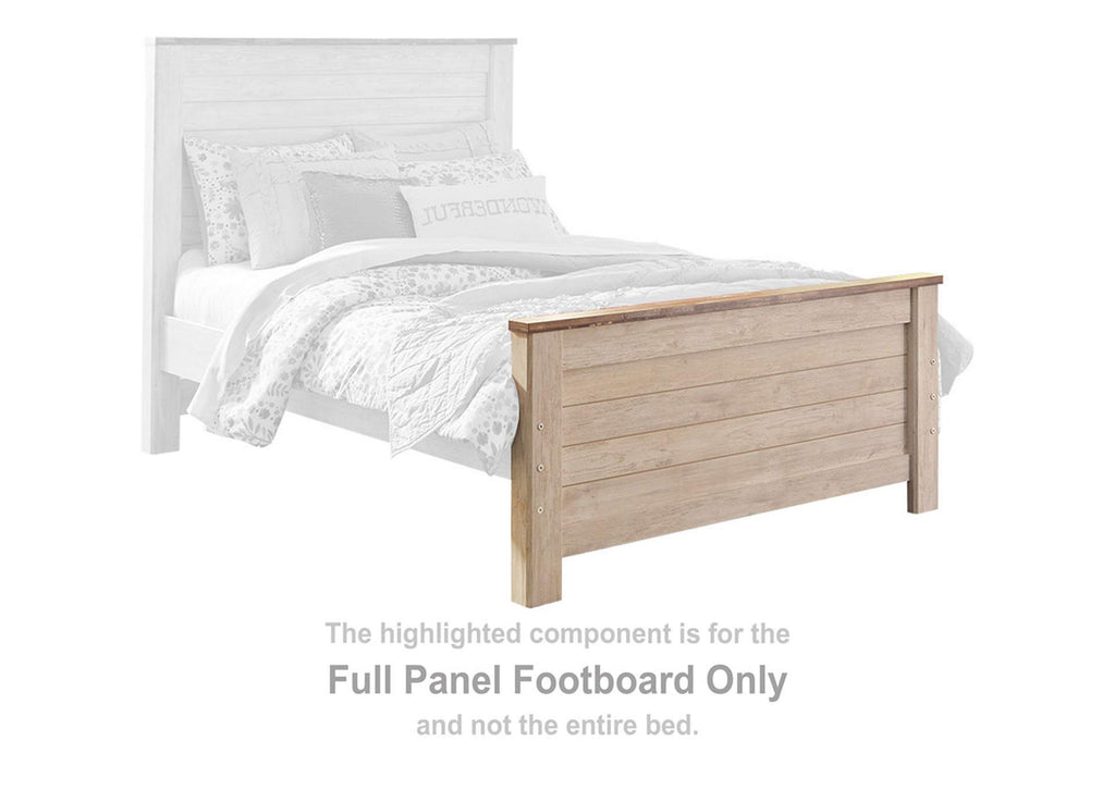 Willowton Full Panel Bed and Nightstand