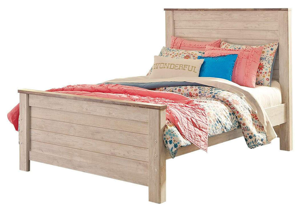 Willowton Full Panel Bed with Nightstand