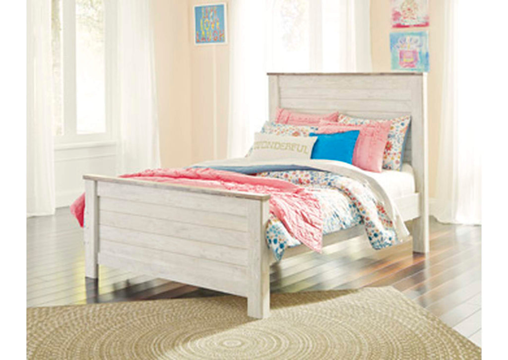 Willowton Full Panel Bed and Nightstand