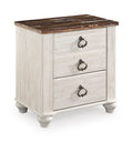 Willowton Nightstand in Whitewash