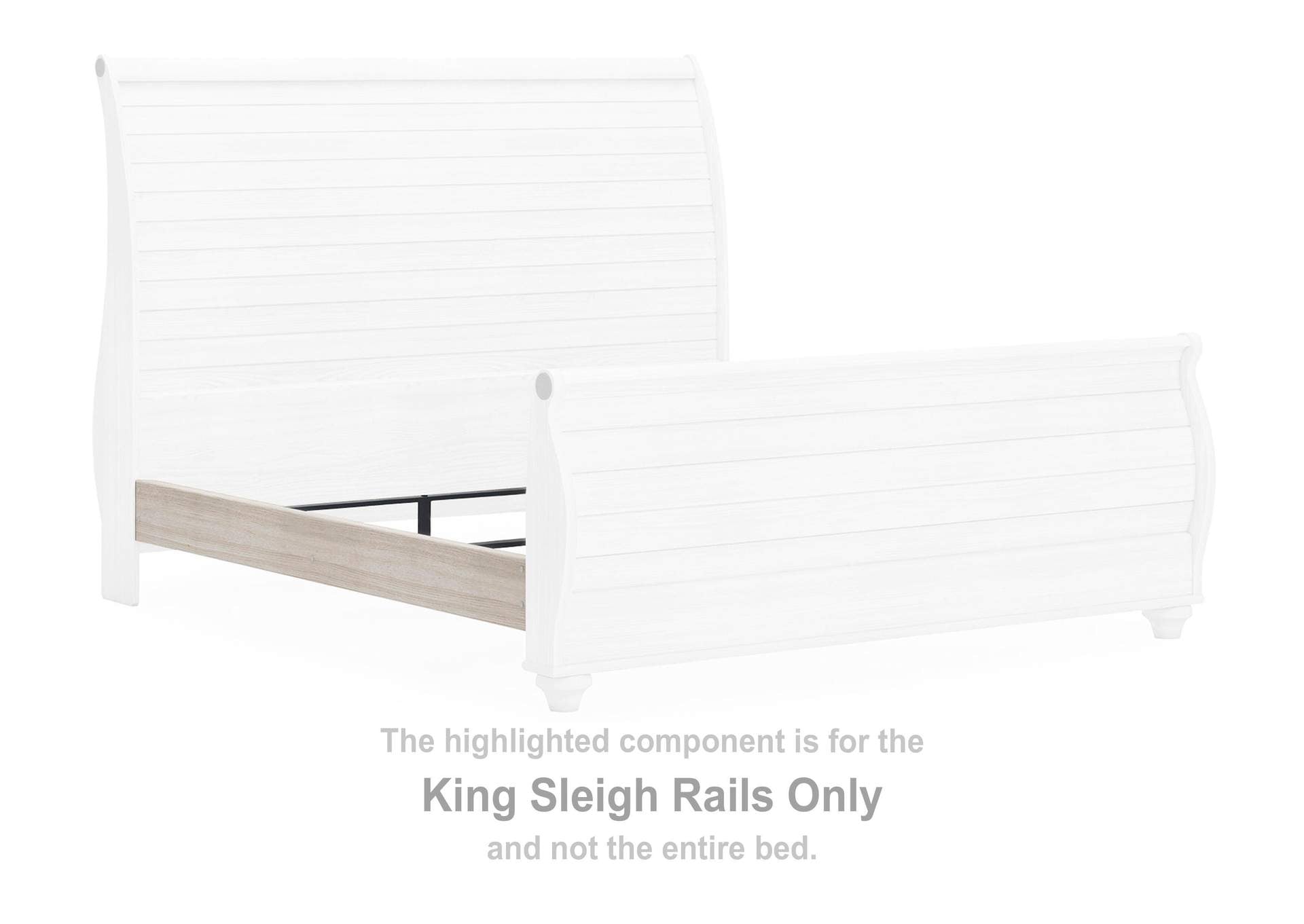 Willowton King Sleigh Bed, Dresser and Nightstand