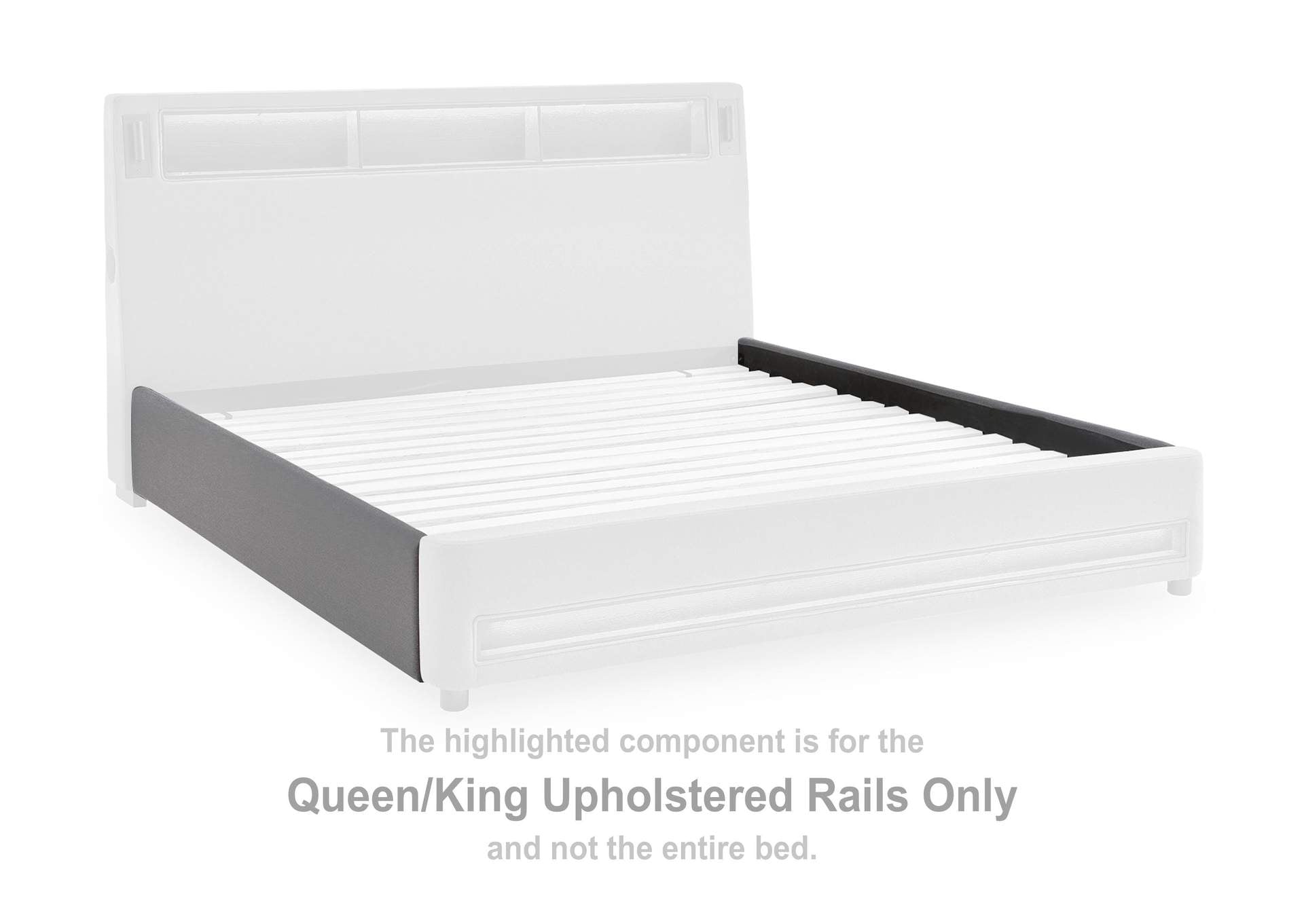 Verishaw King Upholstered Bed with Wireless Audio