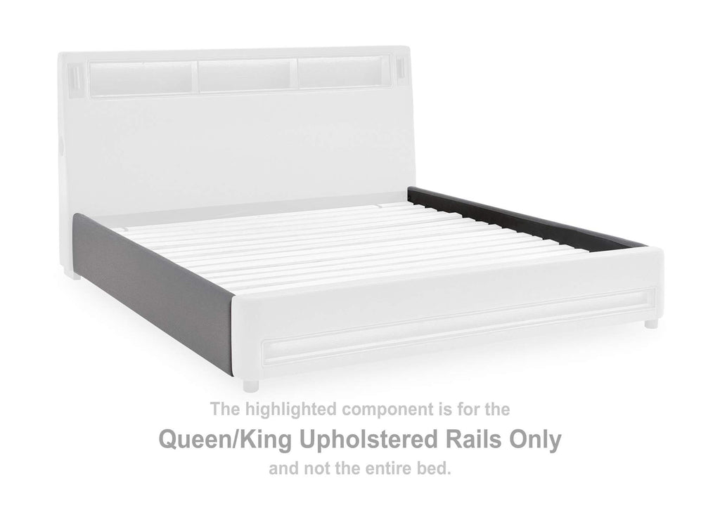 Verishaw Queen Upholstered Bed with Wireless Audio