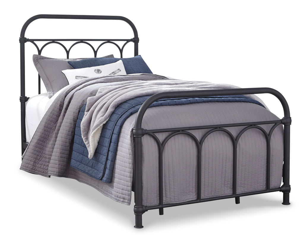 Nashburg Twin Metal Bed in Black, alternate view 7
