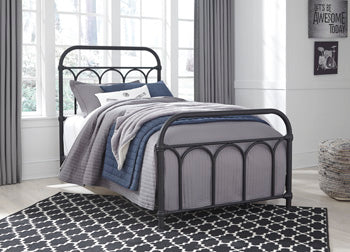 Nashburg Twin Metal Bed in Black