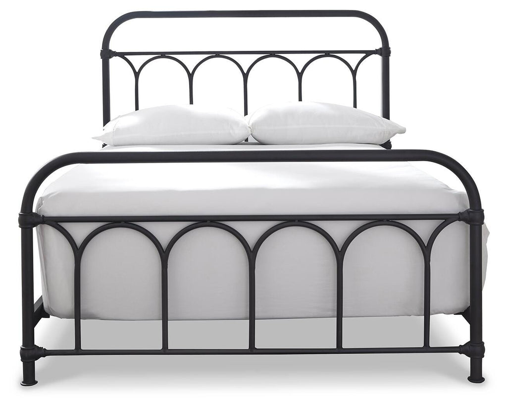 Nashburg Full Metal Bed in Black, alternate view 4