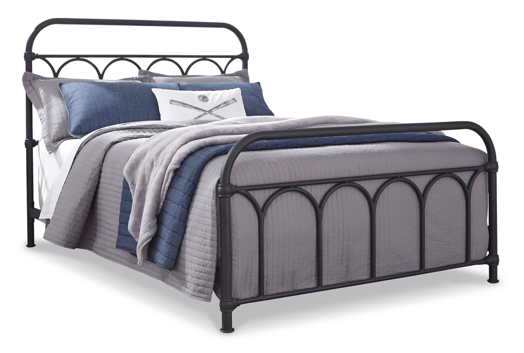 Nashburg Full Metal Bed in Black, alternate view 7