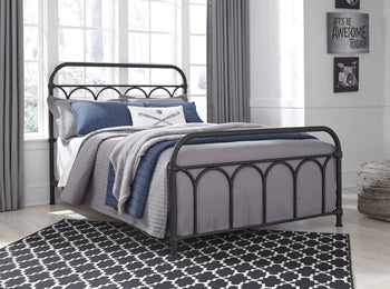 Nashburg Full Metal Bed in Black