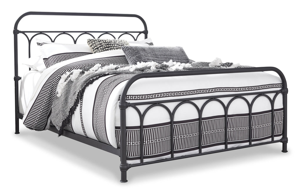 Nashburg Queen Metal Bed in Black, alternate view 7