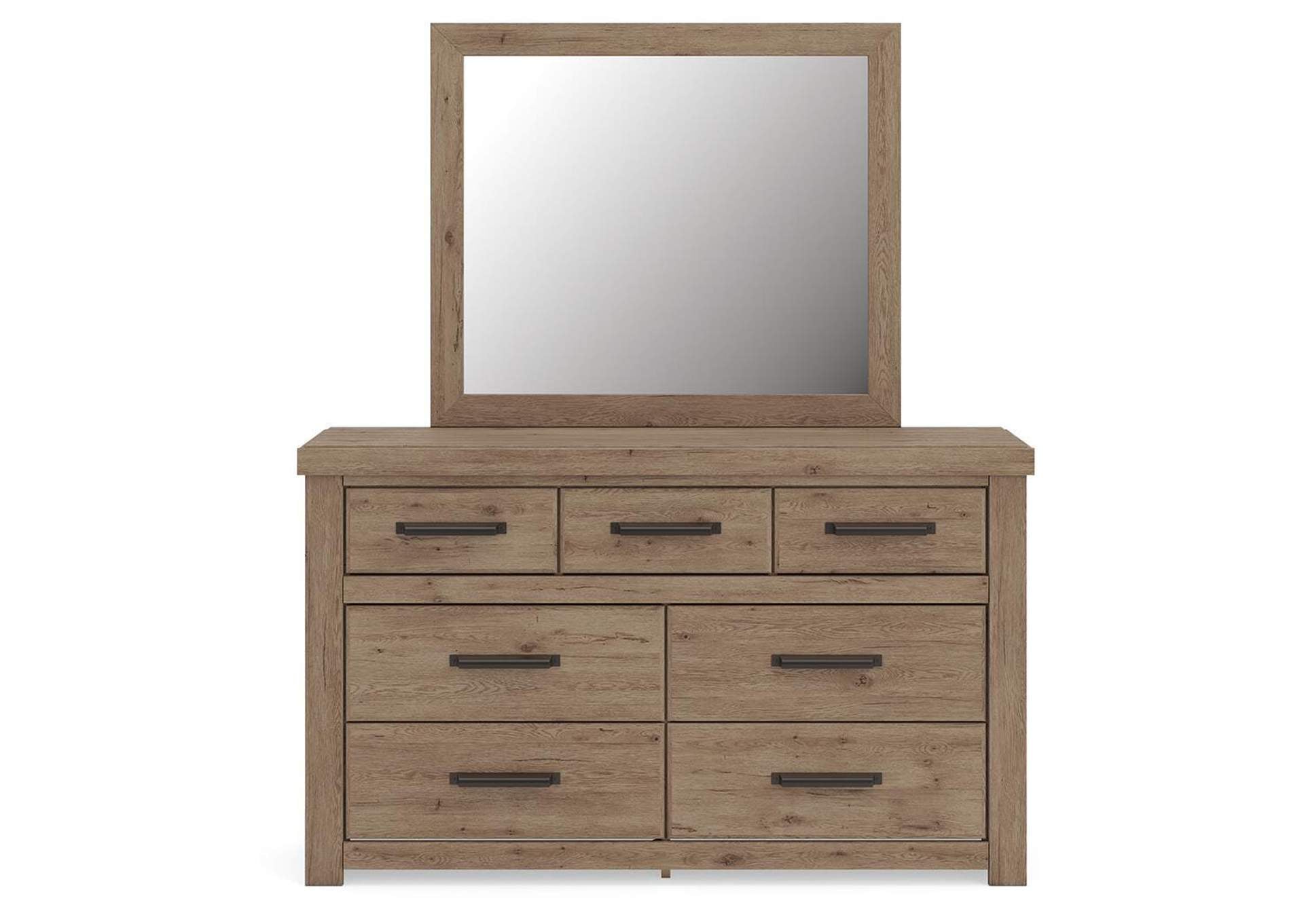 Garistyn King Panel Storage Bed, Dresser, Mirror and Chest front view