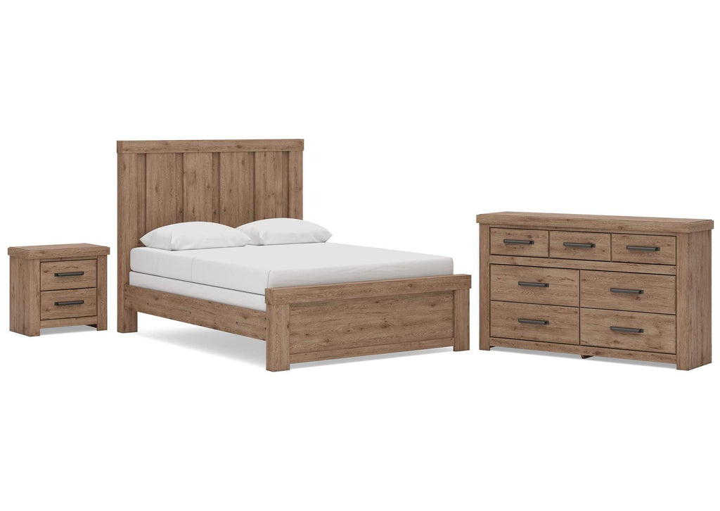 Garistyn Queen Panel Bed, Dresser and Nightstand