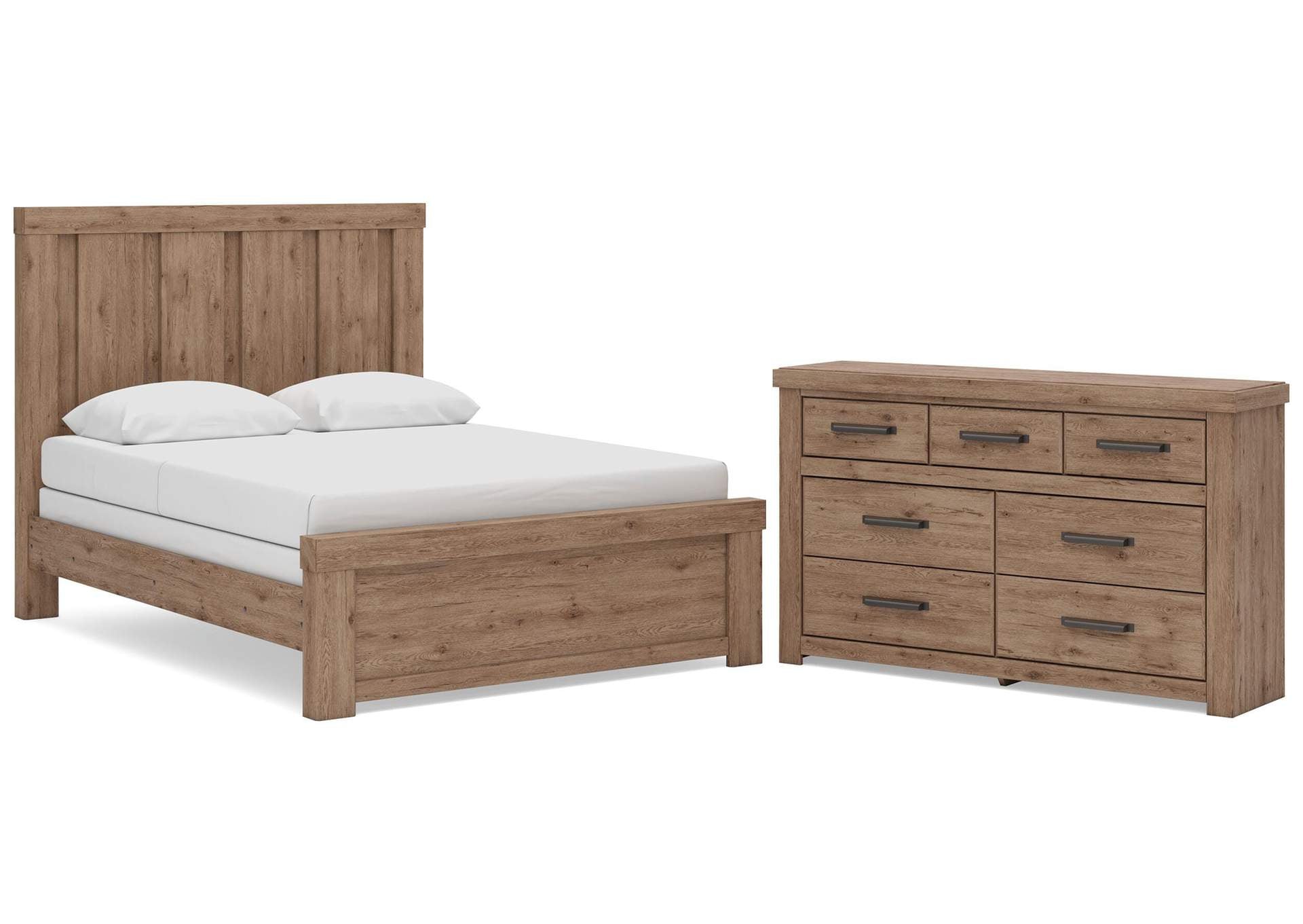 Garistyn Queen Panel Bed and Dresser