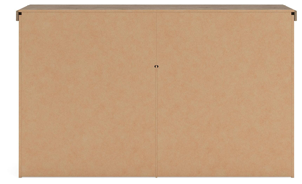 Oliandon Dresser in Light Brown, back view