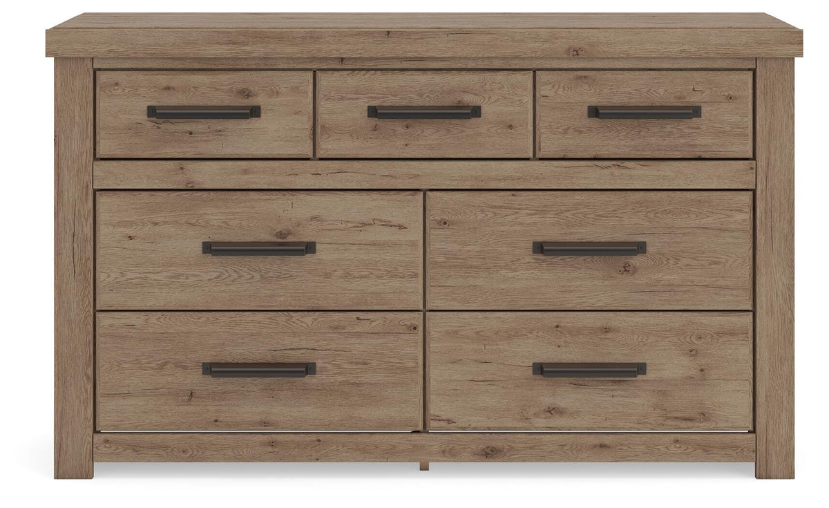 Oliandon Dresser in Light Brown, front view