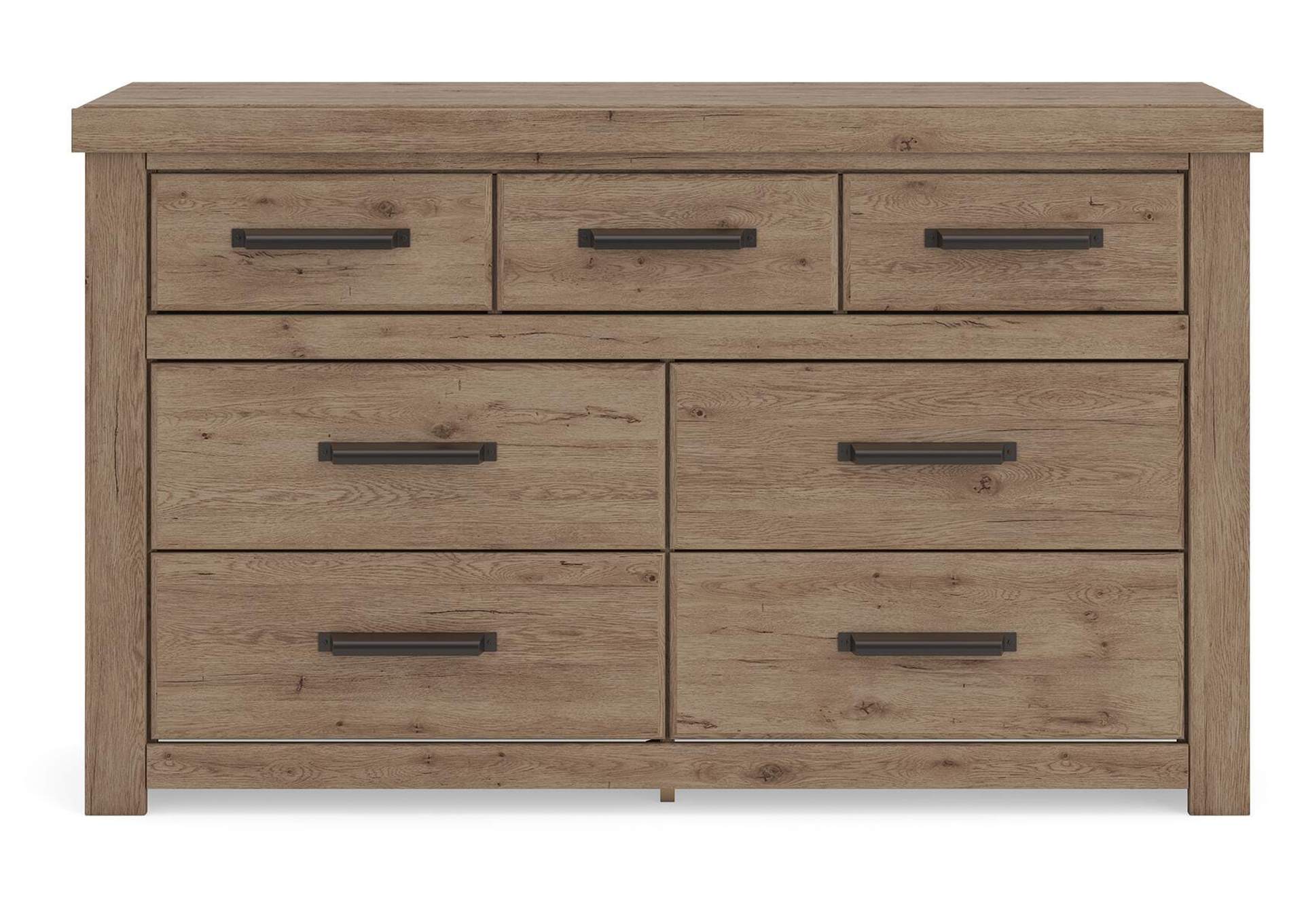 Garistyn Queen Panel Storage Bed and Dresser front view