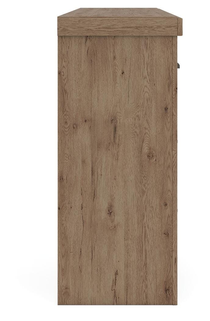 Oliandon Dresser in Light Brown, side view
