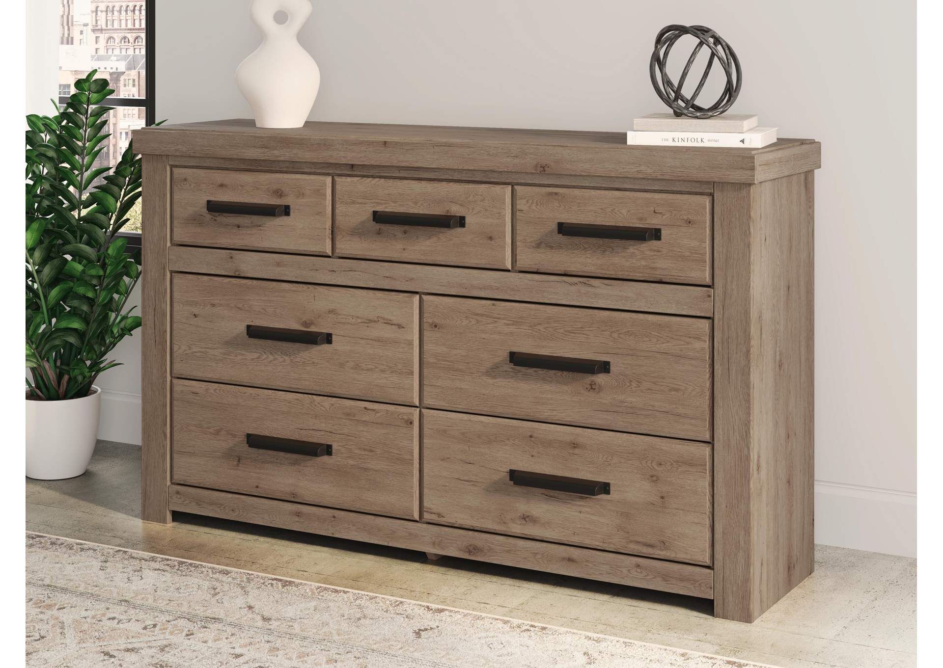 Garistyn King Panel Storage Bed, Dresser and Chest