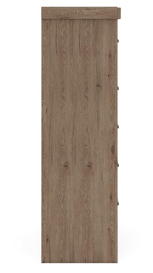 Oliandon Chest of Drawers in Light Brown, side view