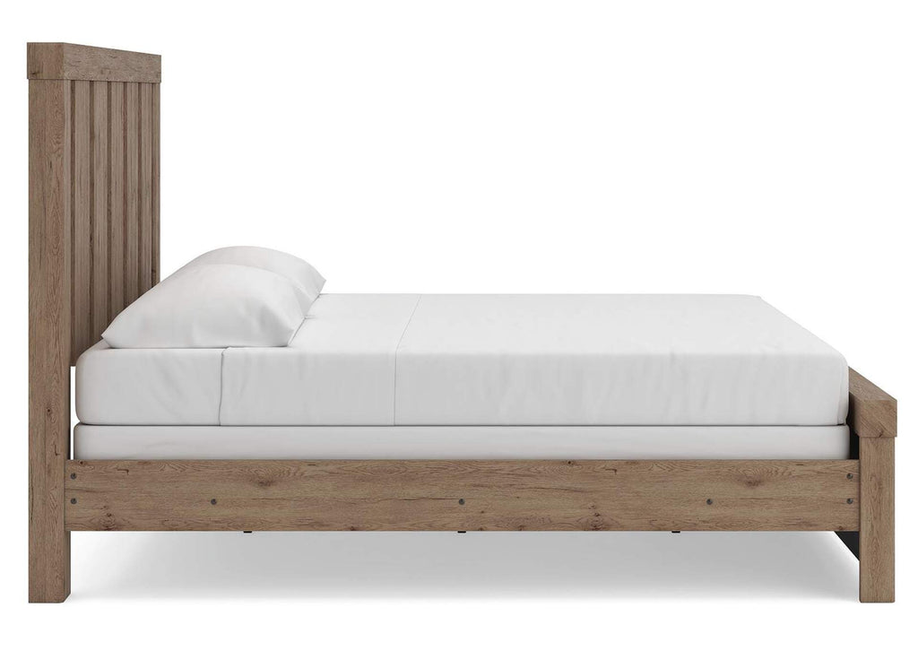 Garistyn King Panel Bed, Dresser and Chest side view