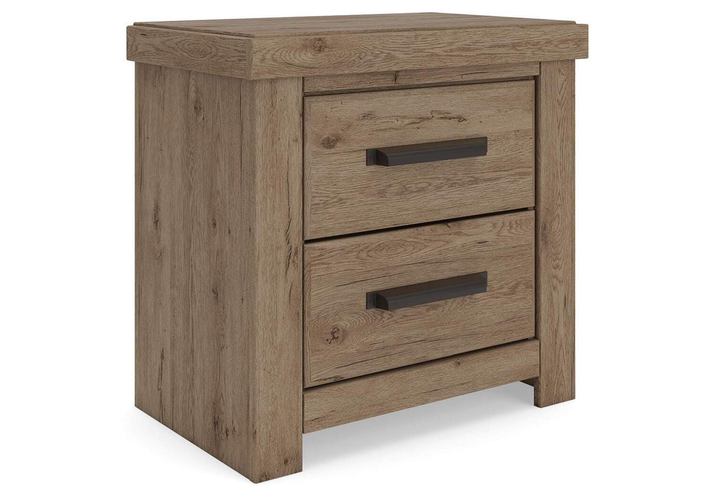 Garistyn King Panel Bed, Dresser and Nightstand angled view