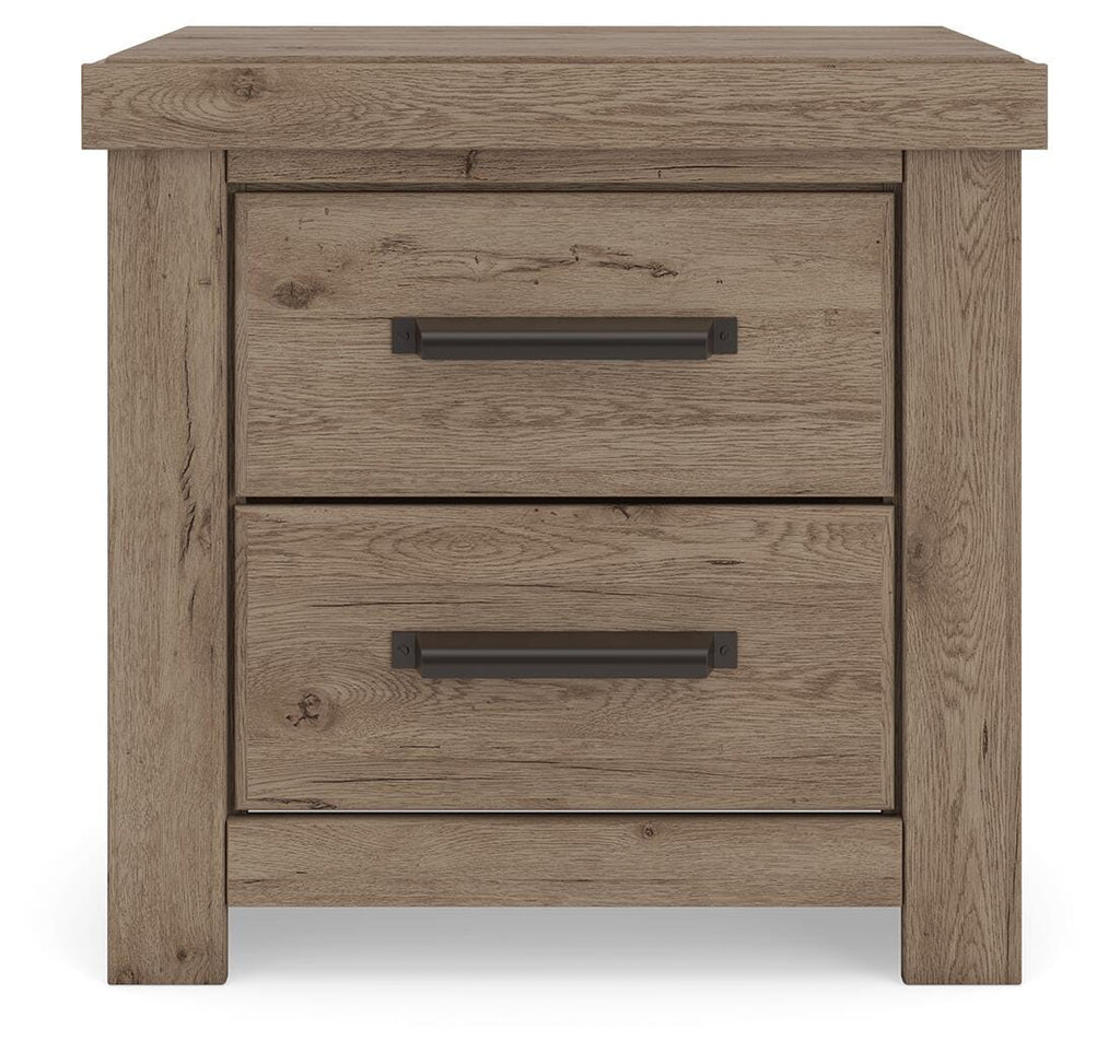 Oliandon Nightstand in Light Brown, front view
