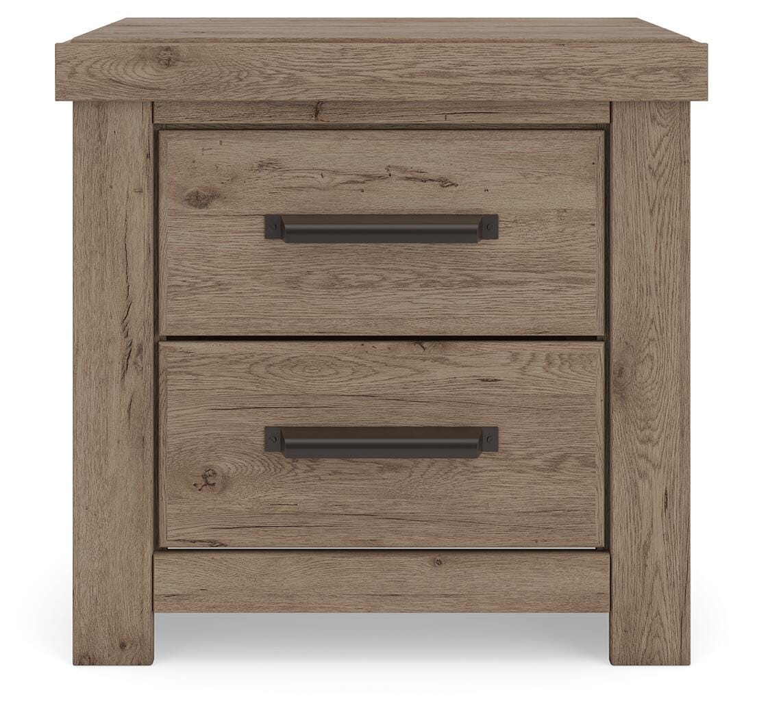 Oliandon Nightstand in Light Brown, front view