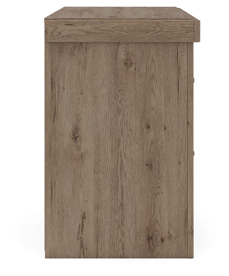 Oliandon Nightstand in Light Brown, side view