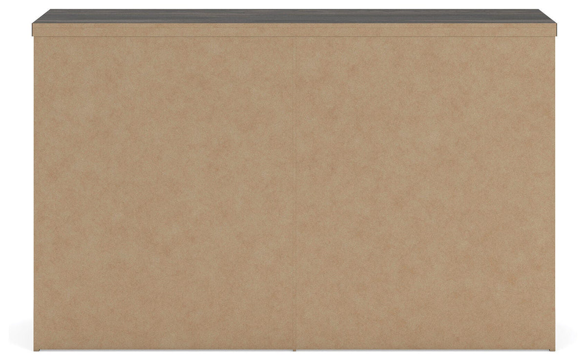 Shaehartin Dresser in Dark Brown, back view