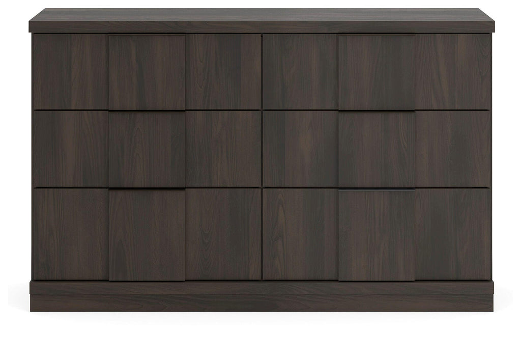 Shaehartin Dresser in Dark Brown, front view