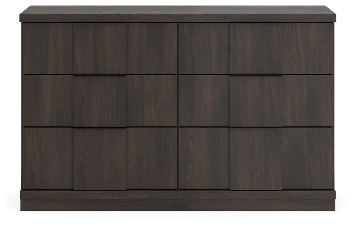 Shaehartin Dresser in Dark Brown, front view