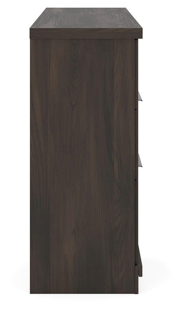 Shaehartin Dresser in Dark Brown, side view