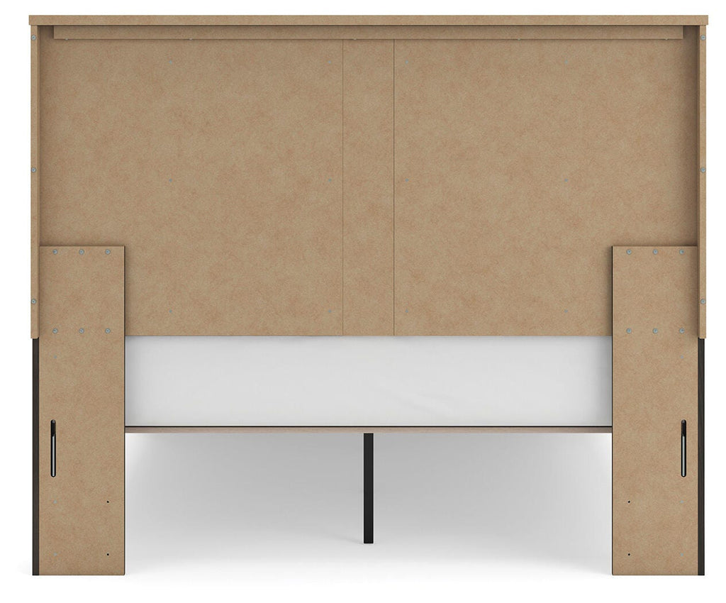 Shaehartin Queen Panel Platform Bed, back view