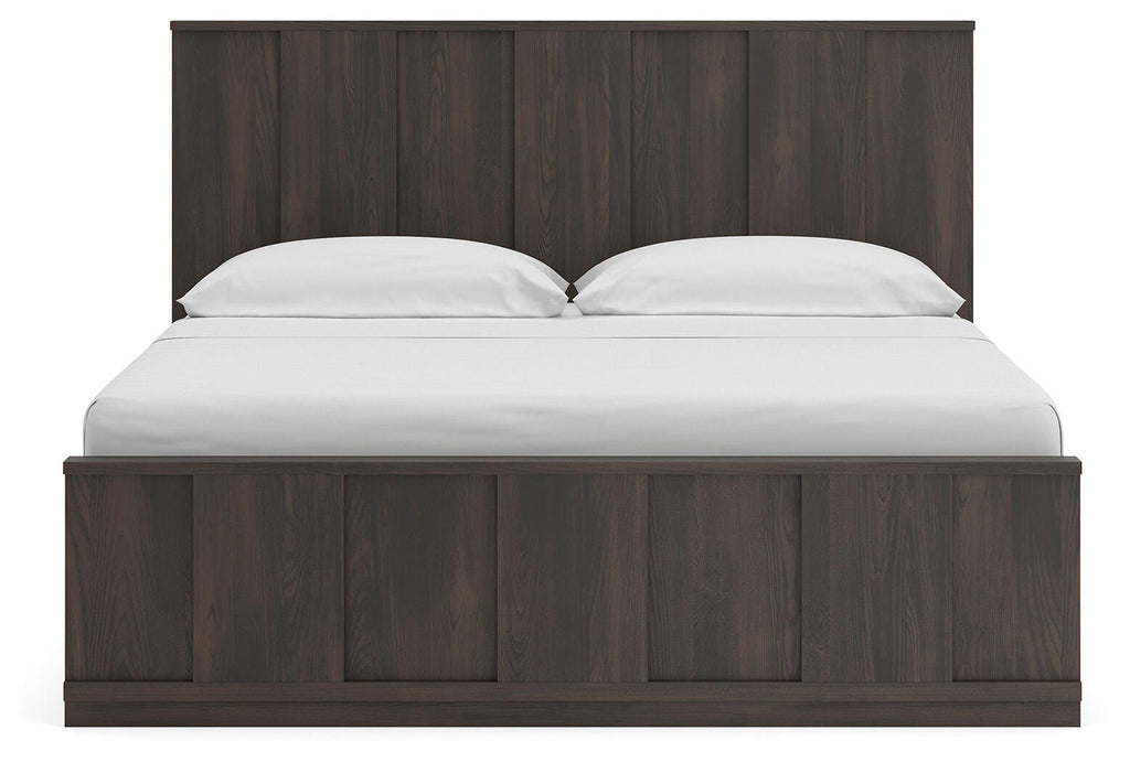 Shaehartin King Panel Platform Bed, front view