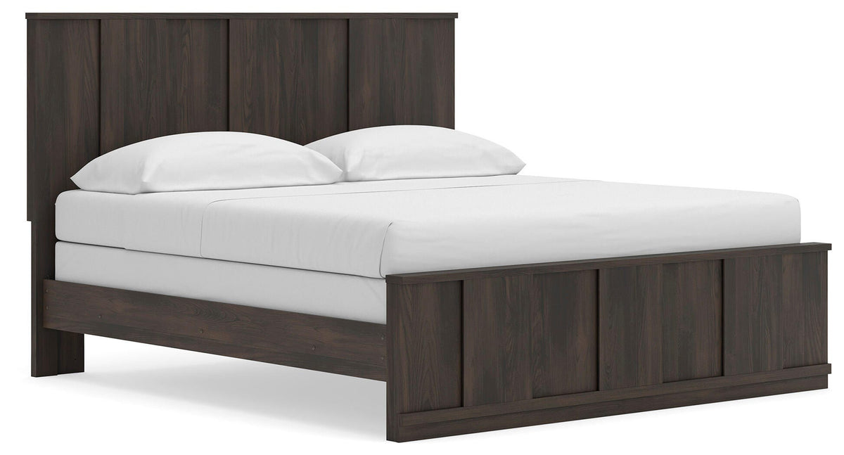 Shaehartin King Panel Bed, angle view