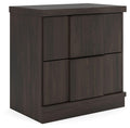 Shaehartin Nightstand in Dark Brown, angle view