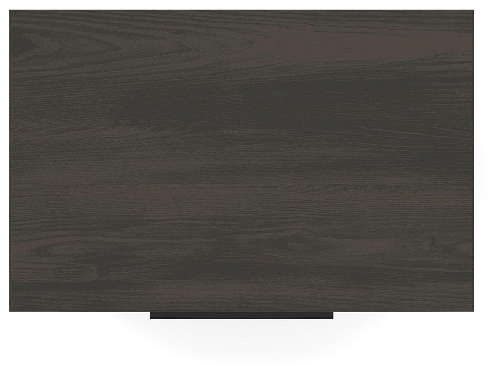 Shaehartin Nightstand in Dark Brown, top view
