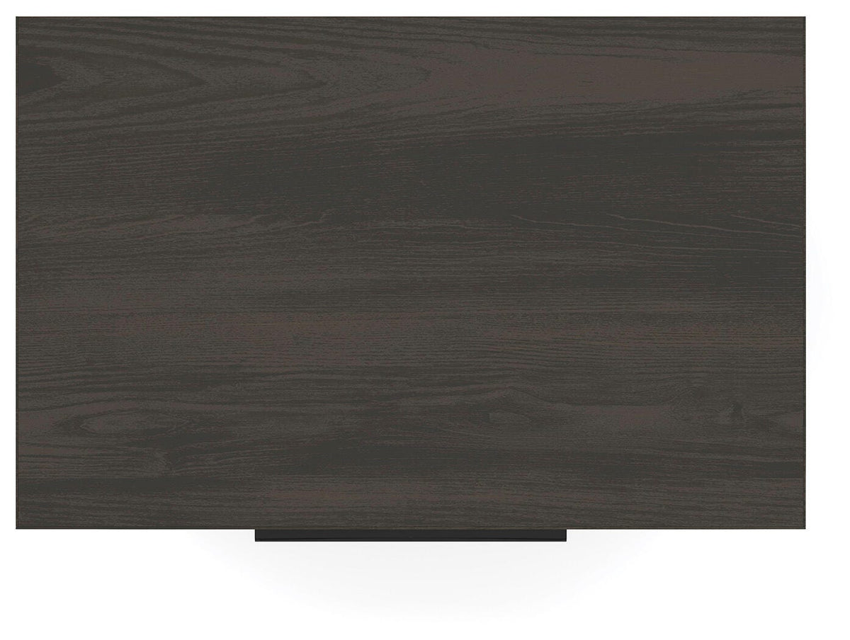 Shaehartin Nightstand in Dark Brown, top view