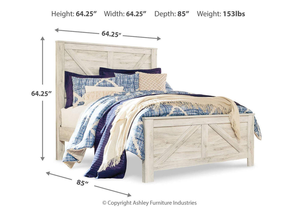 Bellaby Queen Crossbuck Panel Bed dimensions