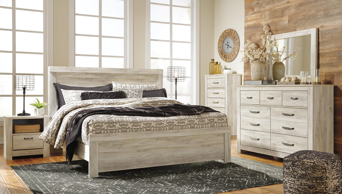 Bellaby King Panel Bed in Whitewash, alternate view 4