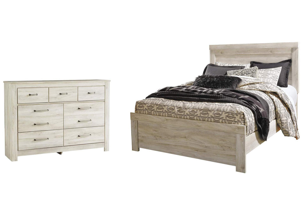 Bellaby Queen Crossbuck Panel Bed with Dresser
